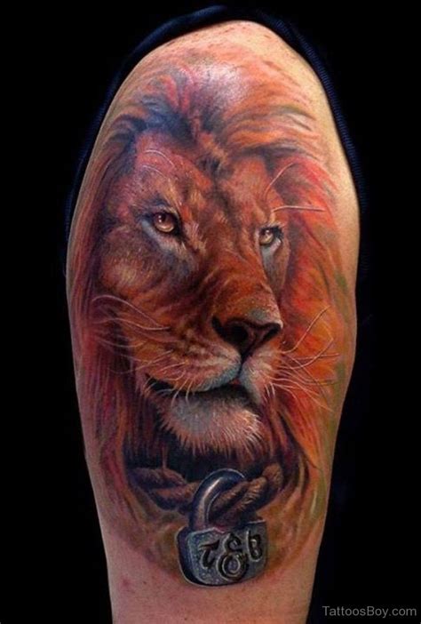 colorful lion tattoo